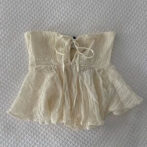 Princess Polly Long Summer Nights top in ivory